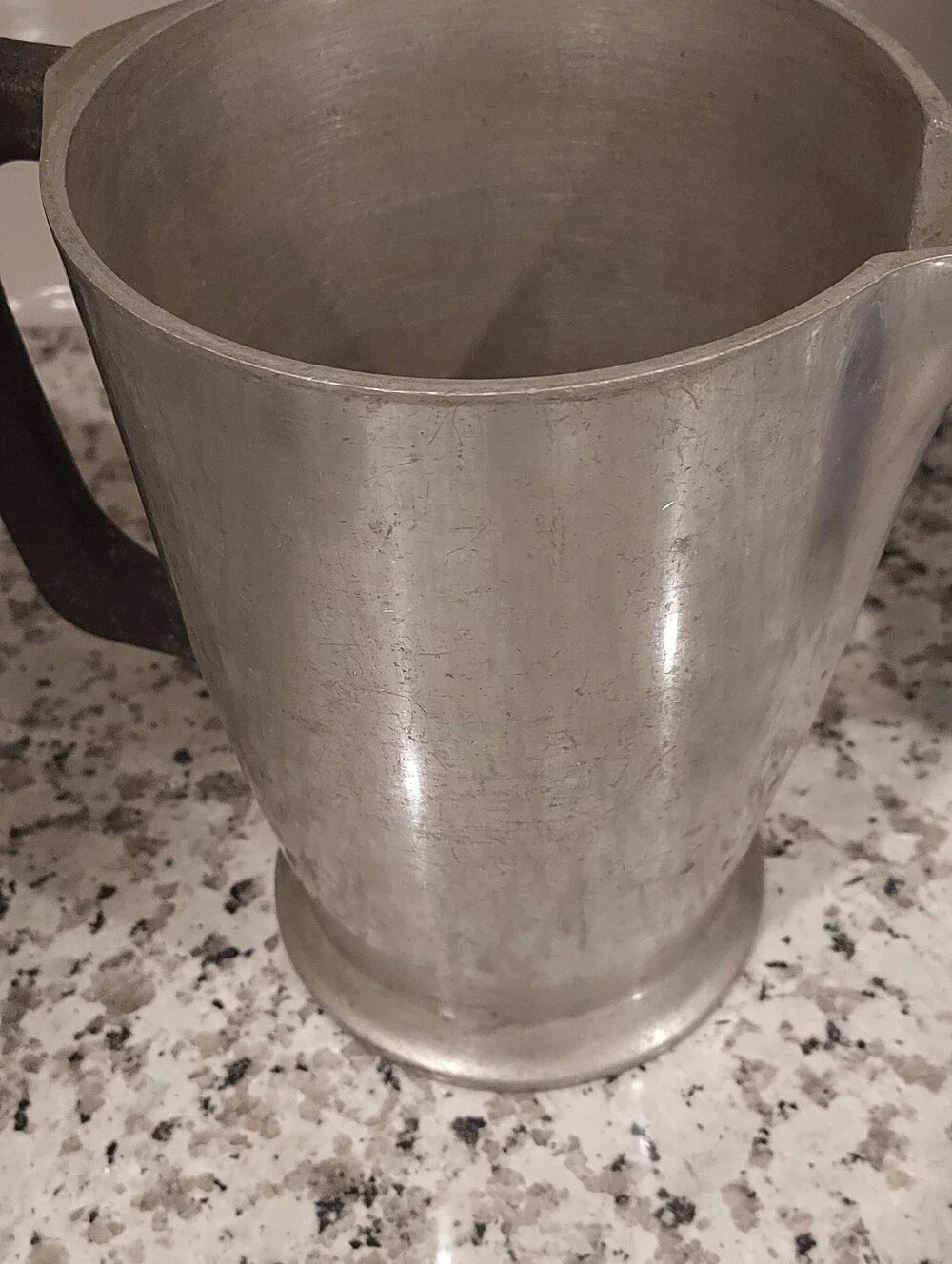 Vintage 1930s Cast-Rite Aluminum Coffee Pot Covered Pitcher Art Deco USA Read